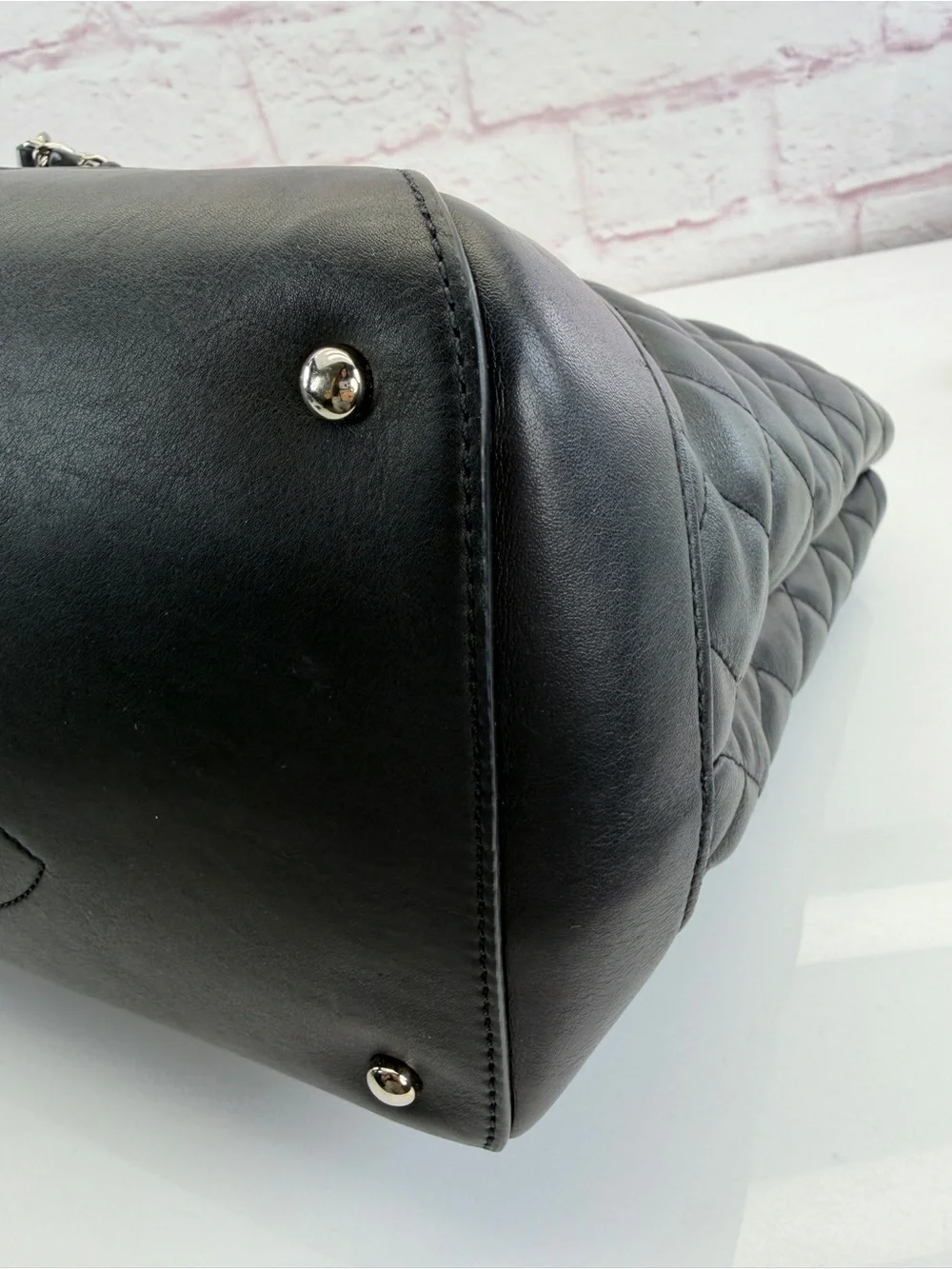 Chanel Calfskin Quilted Large Easy Shopping Tote Black
